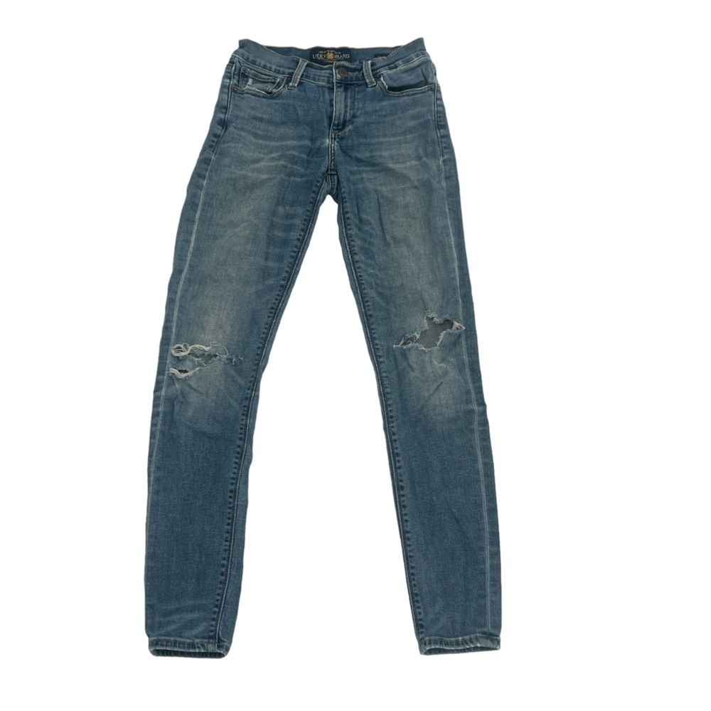 Lucky Brand Brooke Distressed Denim Legging Jeans Size 00 Women’s
